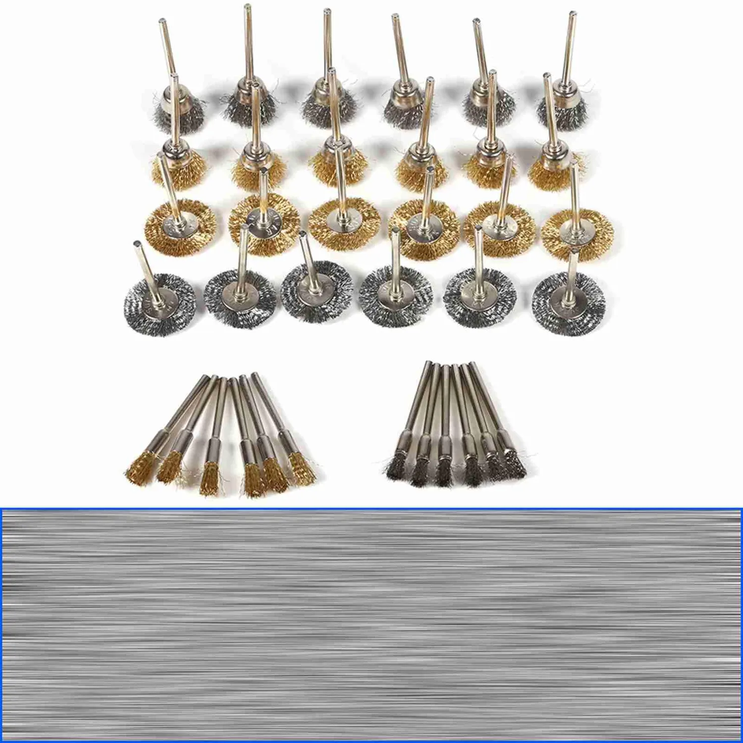 Garosa kit 36 brosses métalliques pour perceuse laiton et acier