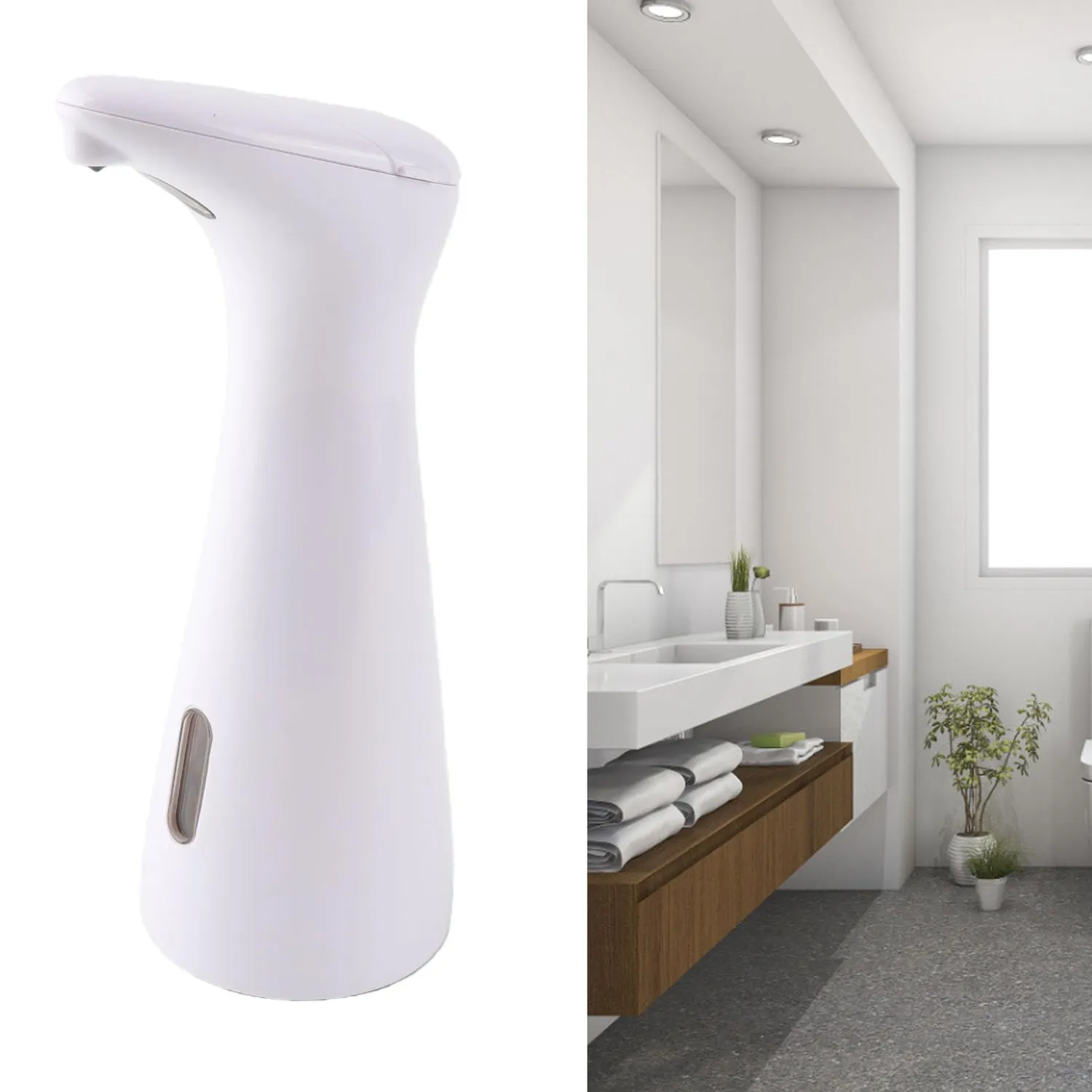 Garosa distributeur de savon automatique 350 ml blanc sans contact