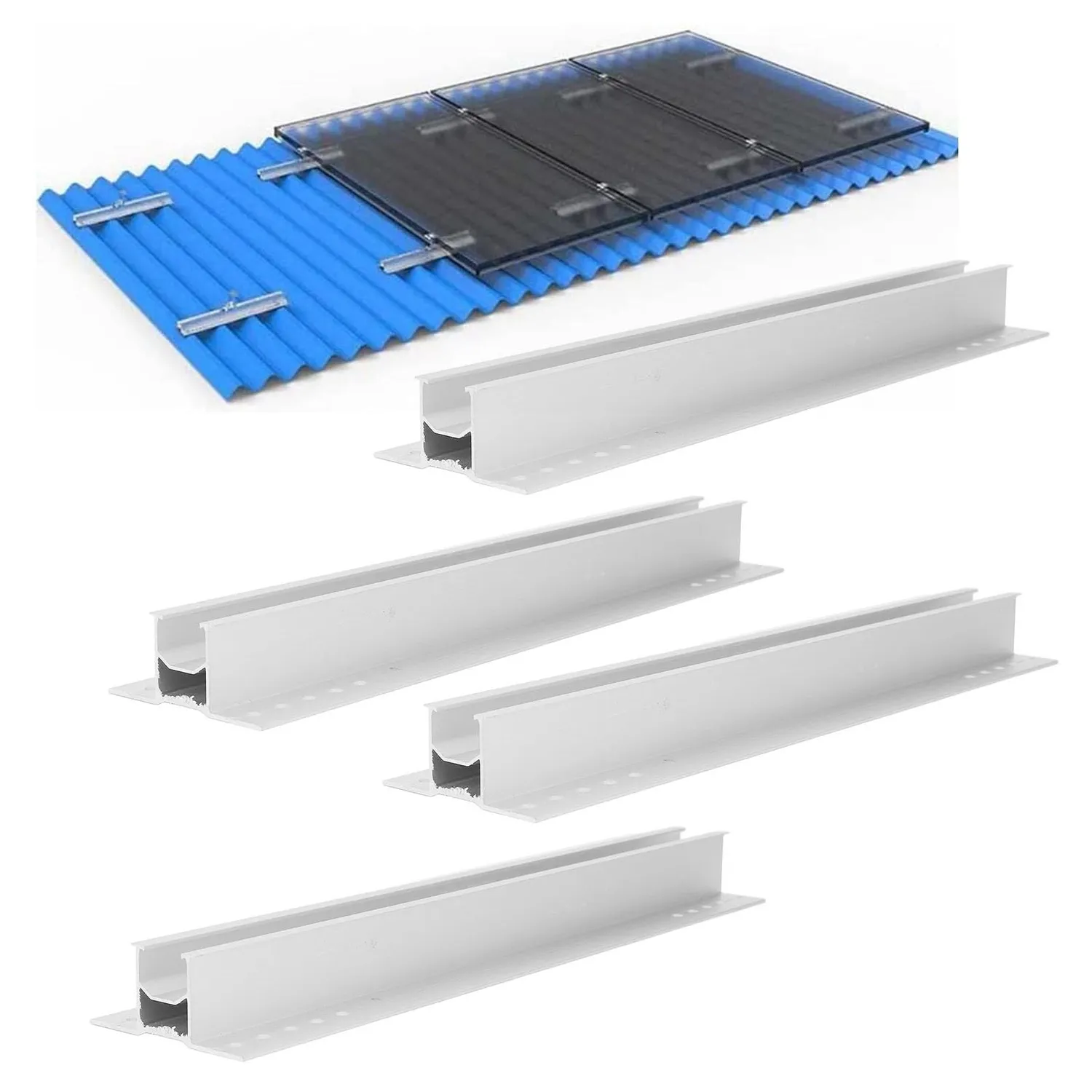 Garosa supports panneau solaire aluminium rail 400 mm
