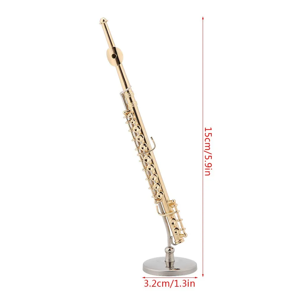 Garosa Mini trompette décorative en laiton doré 15 cm