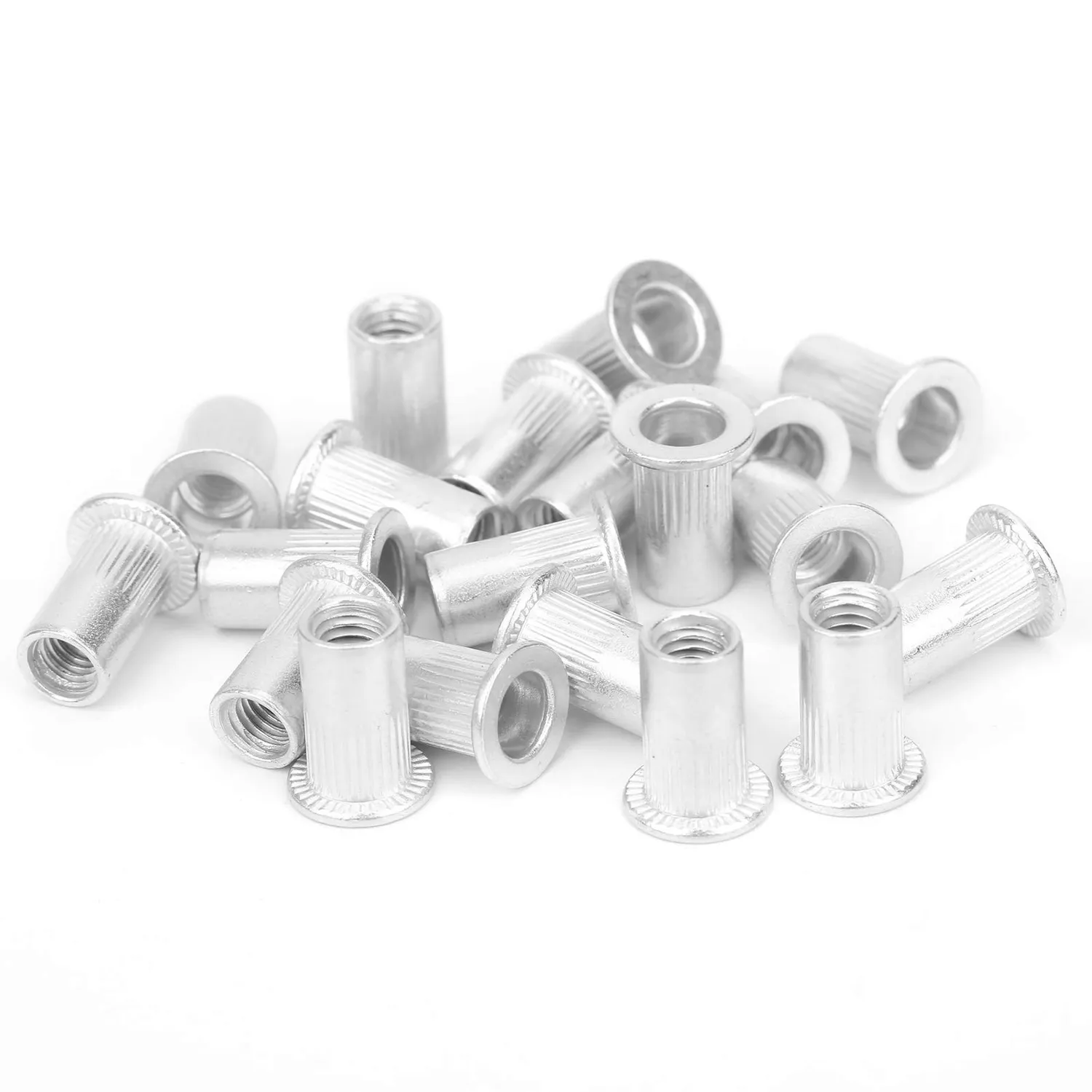 Garosa écrous à riveter M5 en aluminium 100 pièces à tête plate