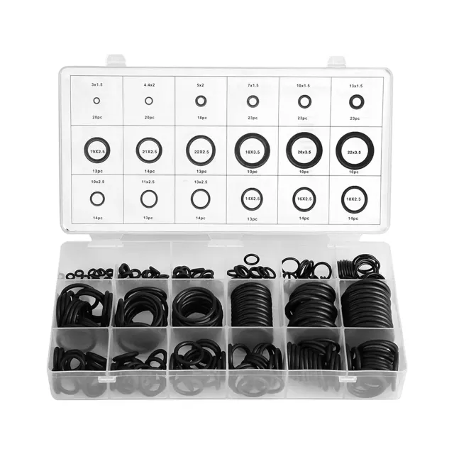 Garosa assortiment de joints toriques noirs, 279 pièces, 18 tailles