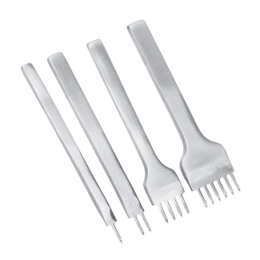 Garosa kit poinçon cuir 4 pièces 3 mm acier