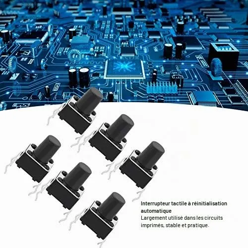 Garosa interrupteur tactile 6 × 6 × 8 mm lot de 100