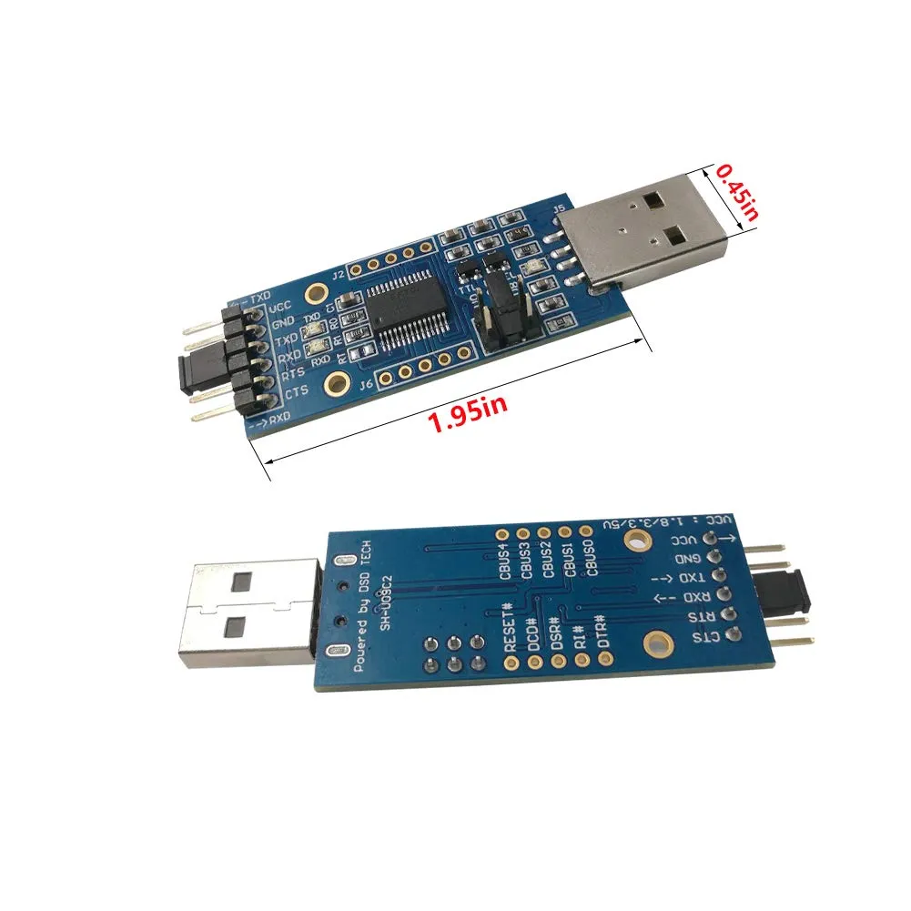 DSD TECH SH-U09C2 adaptateur USB TTL FTDI 1,8–5 V