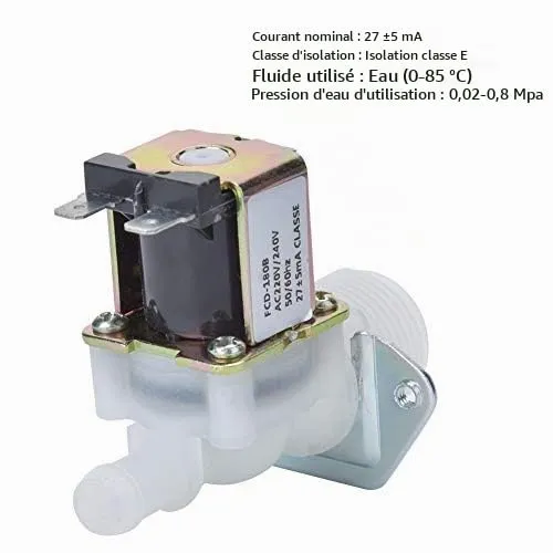 Garosa électrovanne eau 3/4″ 220–240 V CA unidirectionnelle