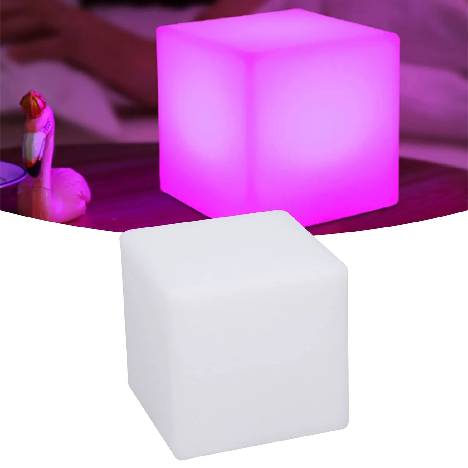 Garosa lampe cube LED RGBW 16 couleurs télécommande piles AAA