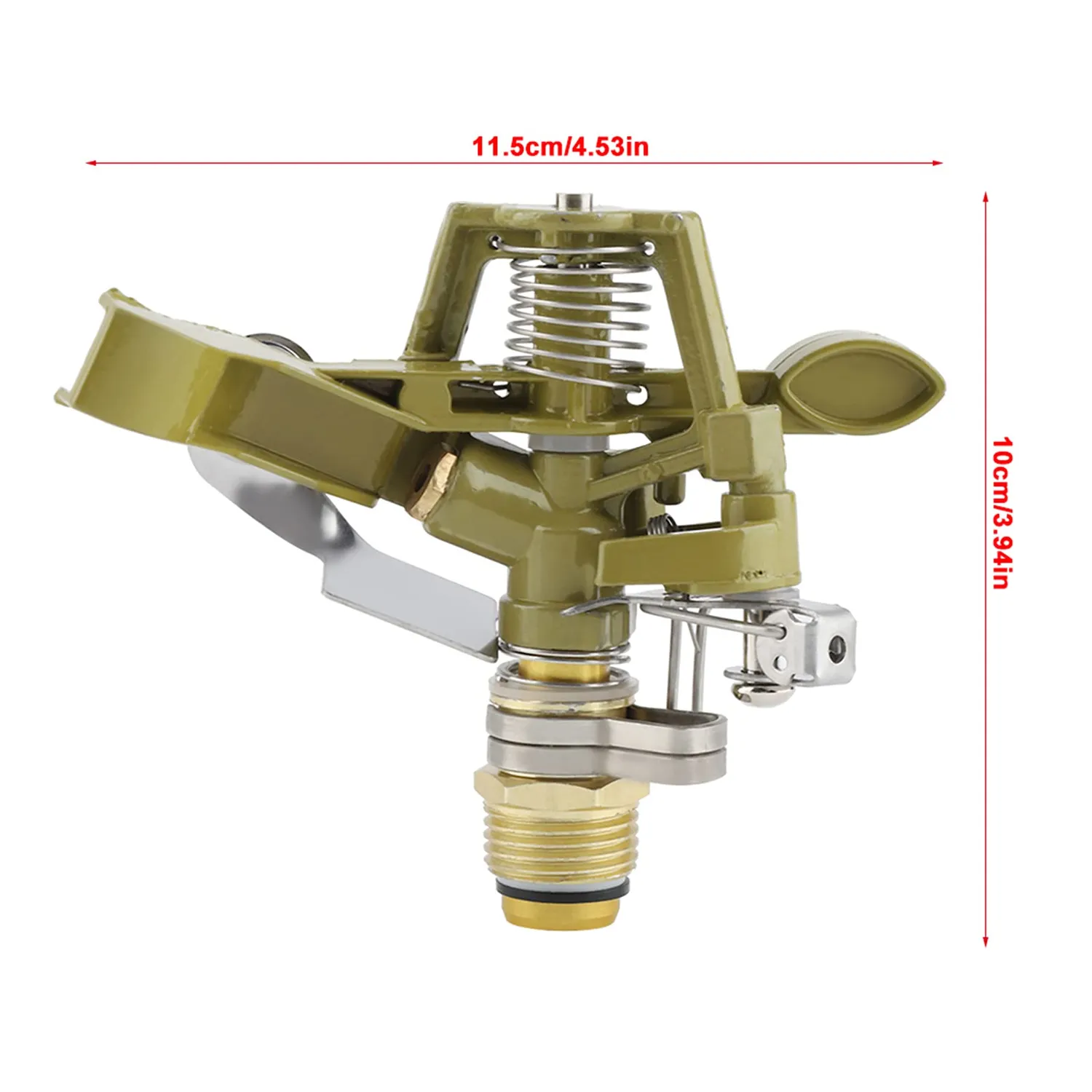 Garosa arroseur de jardin rotatif 360° à piquer, insert en zinc