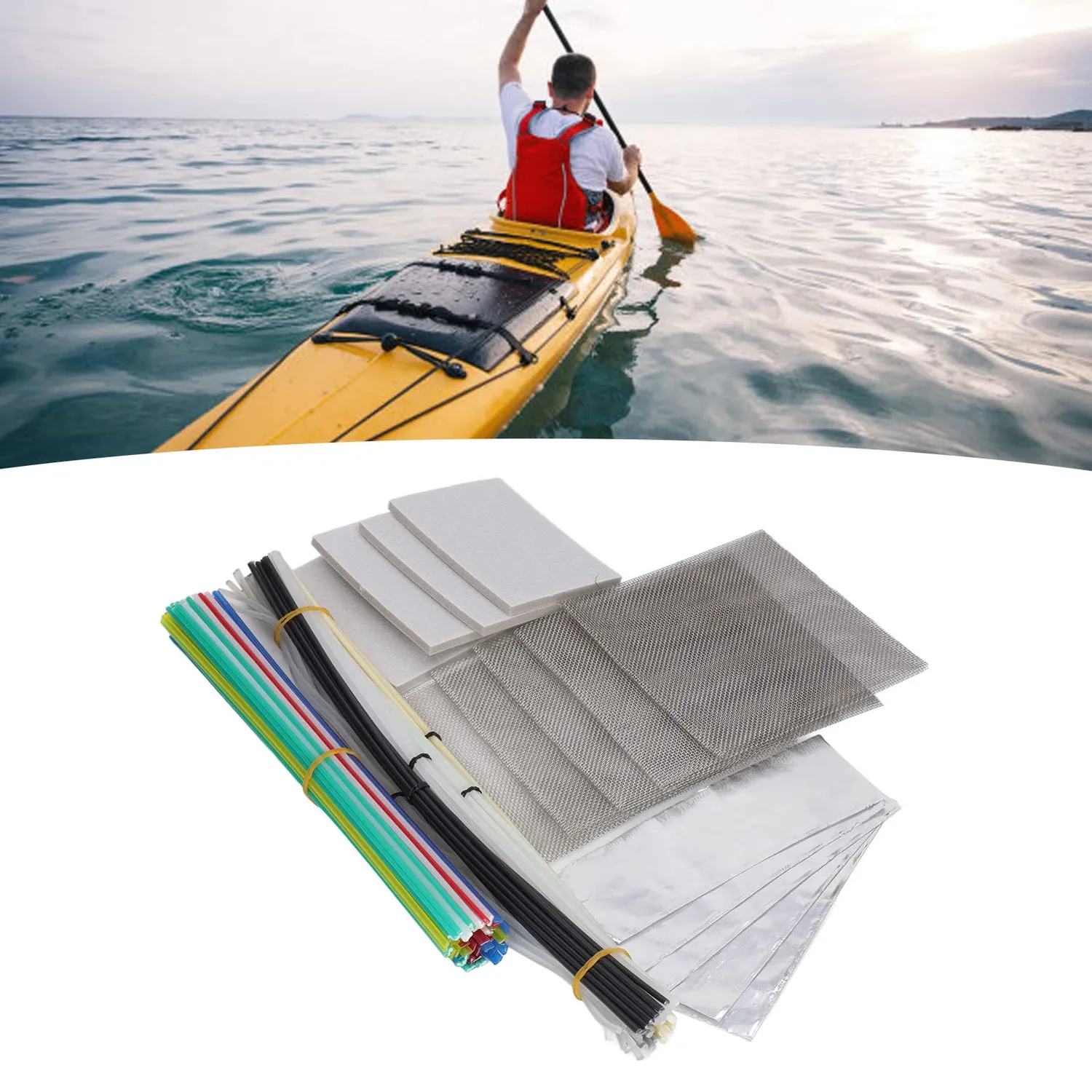 Garosa Kit baguettes soudure plastique 106 pièces 7 types