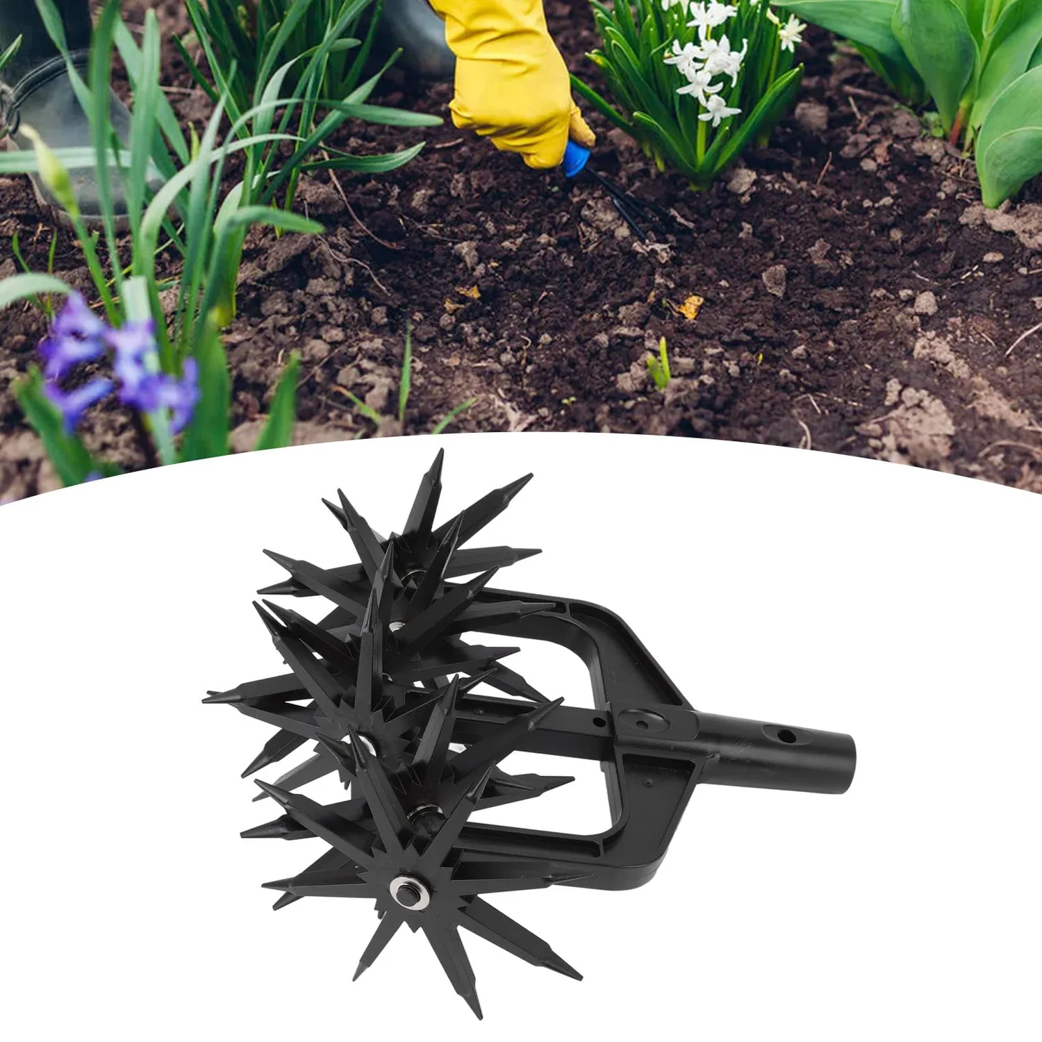 Garosa Cultivateur rotatif 2 en 1, 20 pièces, dents longues
