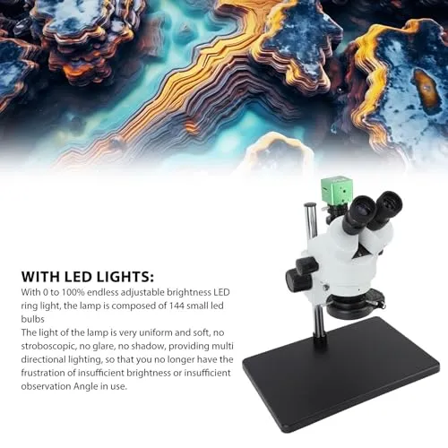 Garosa microscope trinoculaire LED 7X-45X USB labo