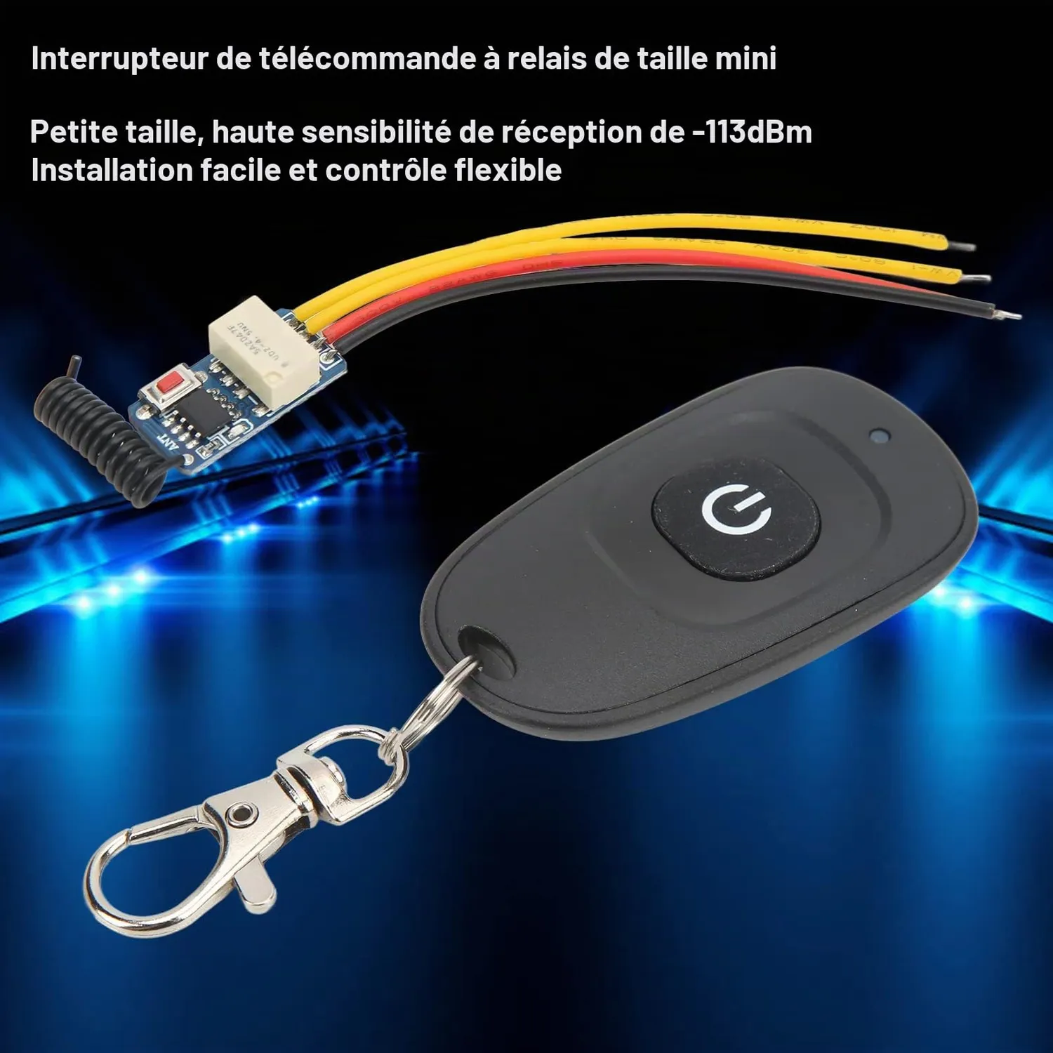 Garosa module relais sans fil 433,92 MHz DC 3,5–12 V
