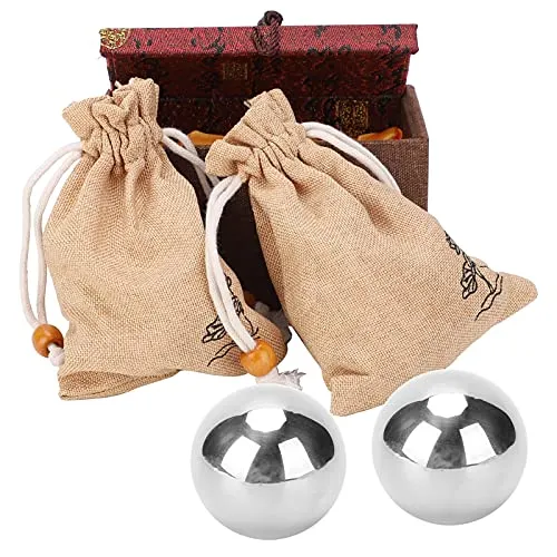 Garosa boules Baoding 50 mm en acier inoxydable 304, lot de 2