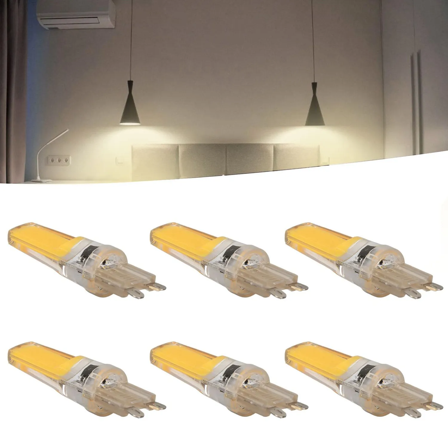 Garosa ampoules LED G9 9W dimmable blanc chaud lot 6
