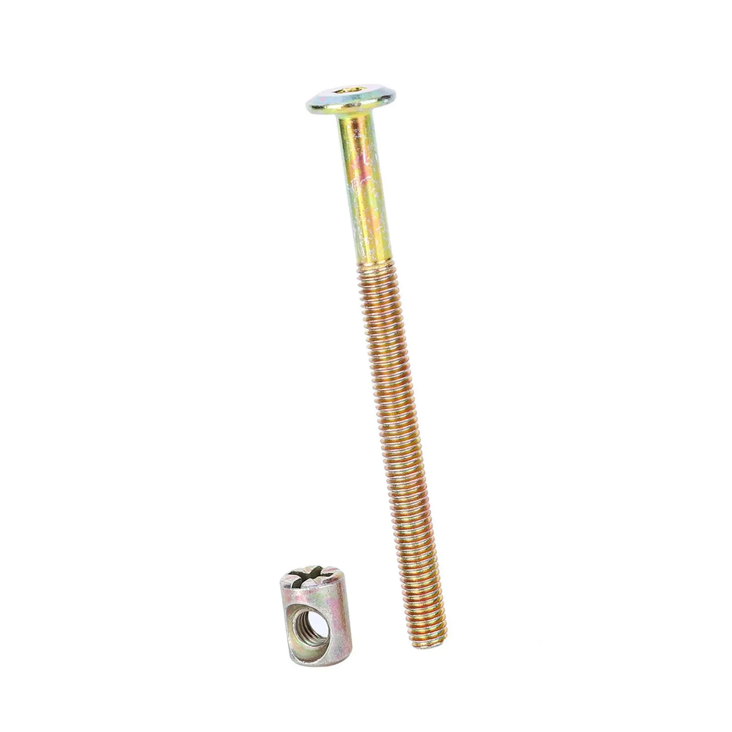 Garosa boulons de meubles M6 100 mm, lot de 10 zingués