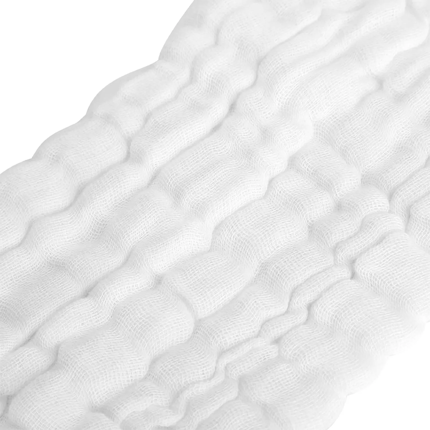 Garosa couches gaze coton bébé lavables lot 5 blanc