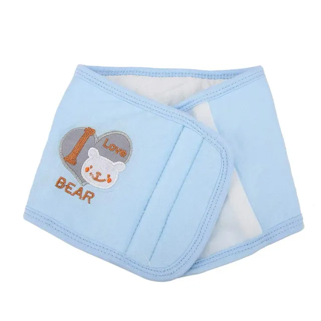 Garosa ceinture de ventre bébé en coton bleu 56 × 16 cm