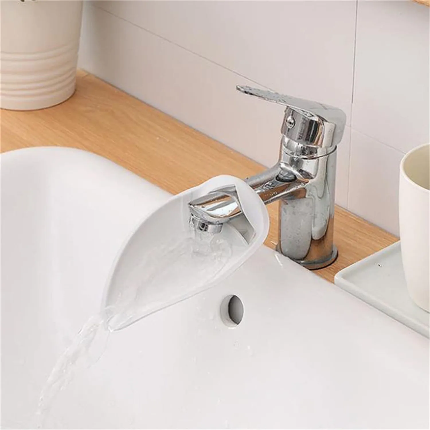 Garosa rallonge robinet silicone gris lavage mains enfant