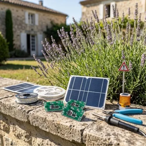 Garosa contrôleur solaire pour LED, lot de 10 modules 1,2 V