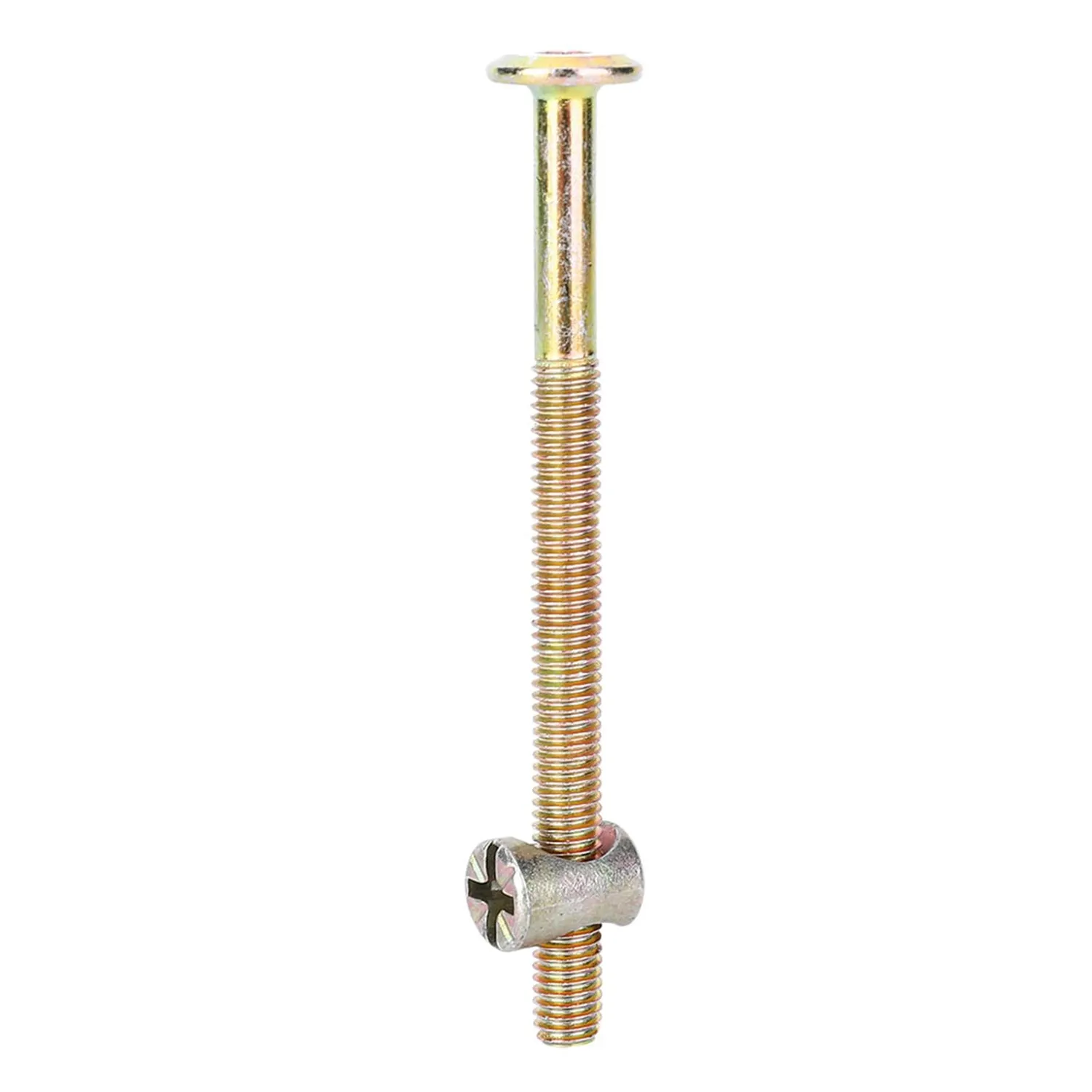 Garosa boulons d’assemblage M6 90 mm pour meubles, lot de 10 en acier zingué