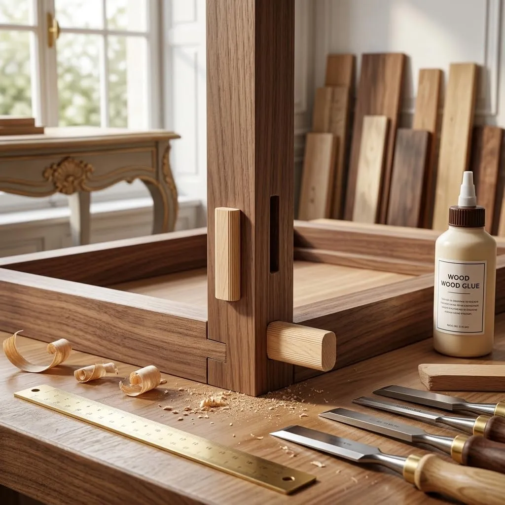 Garosa tenons plats 10 × 50 mm, 50 pièces, hêtre massif