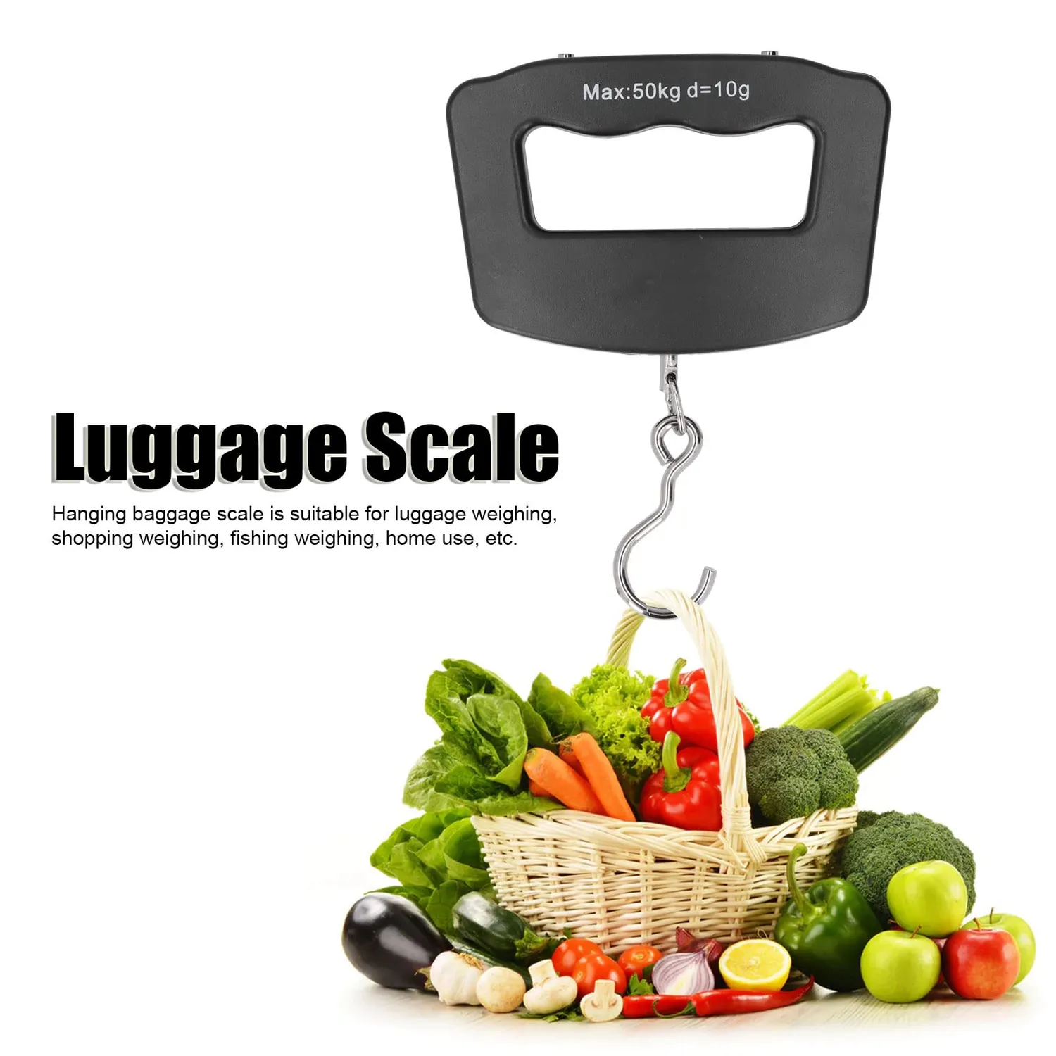 Garosa balance suspendue numérique 50 kg pèse-bagage LCD