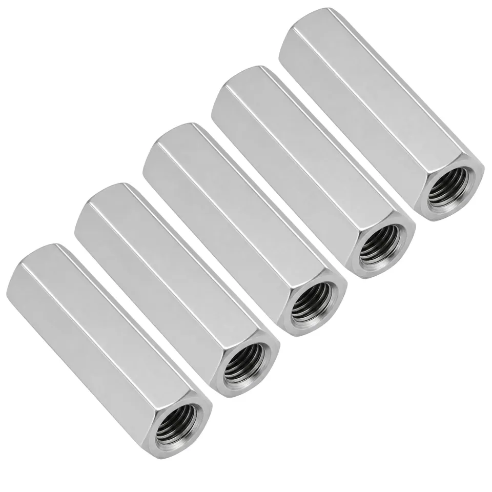 Garosa écrou hexagonal long M12 × 50 mm en zinc, lot de 5