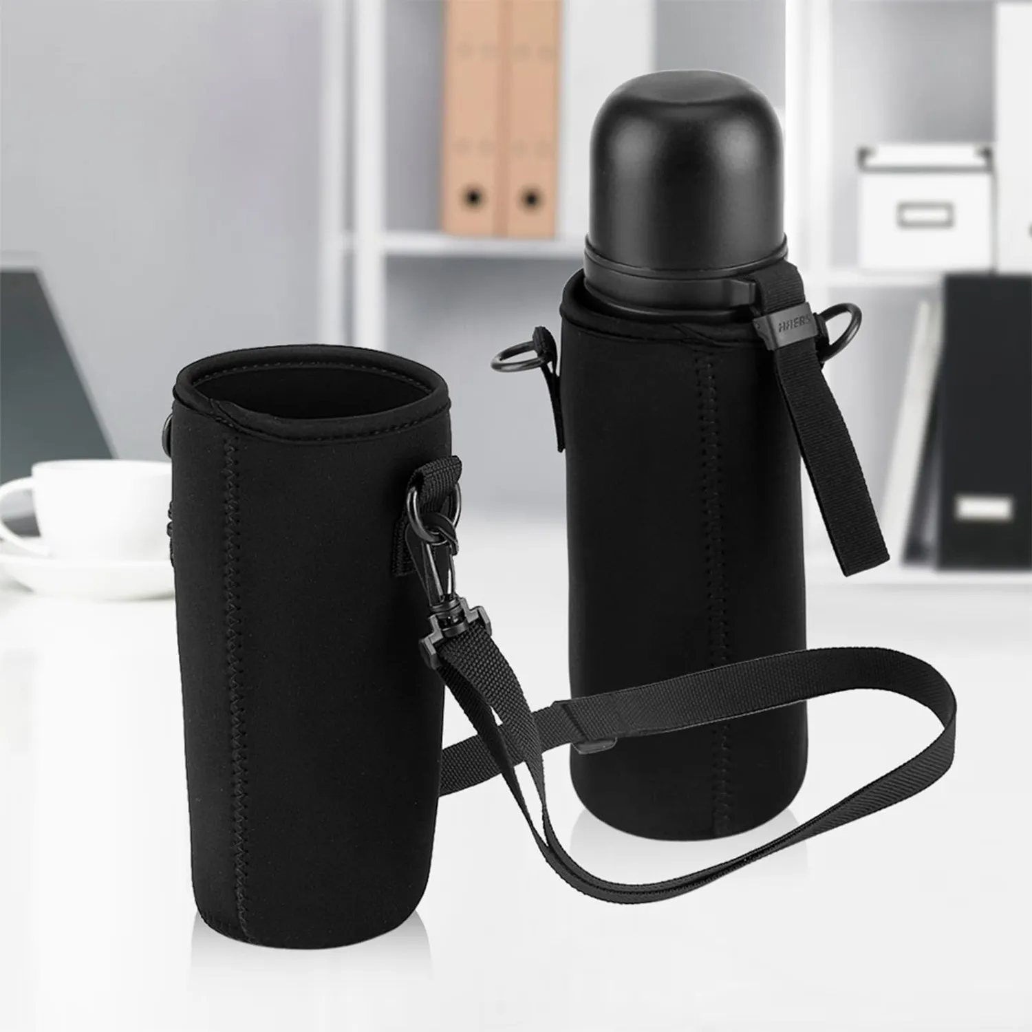 Garosa porte-bouteille en néoprène, modèle 3 à bandoulière
