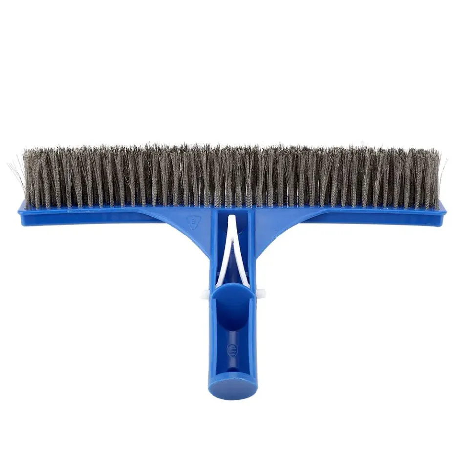 Garosa brosse de paroi pour piscine bleue 25,2 × 4,5 cm à poils acier