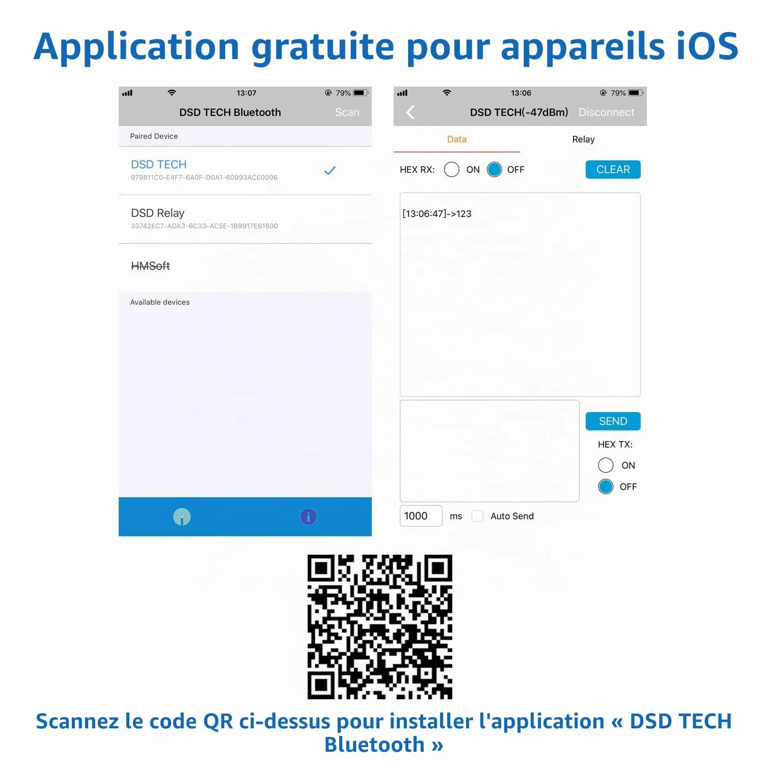 DSD TECH HM-11 module Bluetooth 4.0 BLE avec carte 6 broches