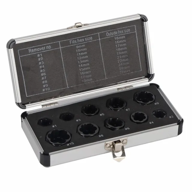 Garosa extracteur d’écrous 9–19 mm lot de 10 en alliage