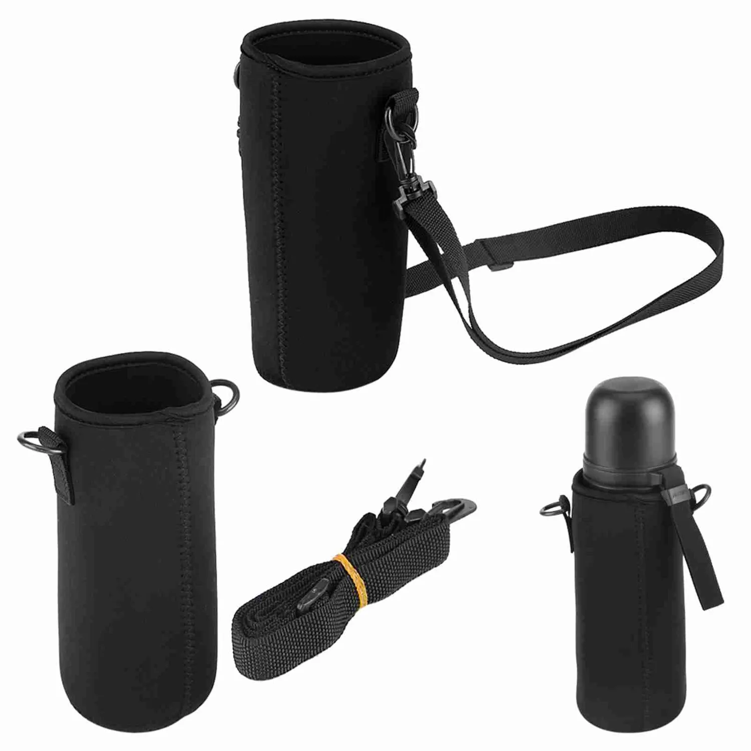 Garosa sac isotherme pour bouteille en néoprène noir