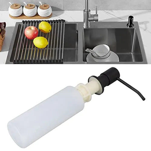 Garosa distributeur de savon pour évier 300 ml noir, pompe rotative