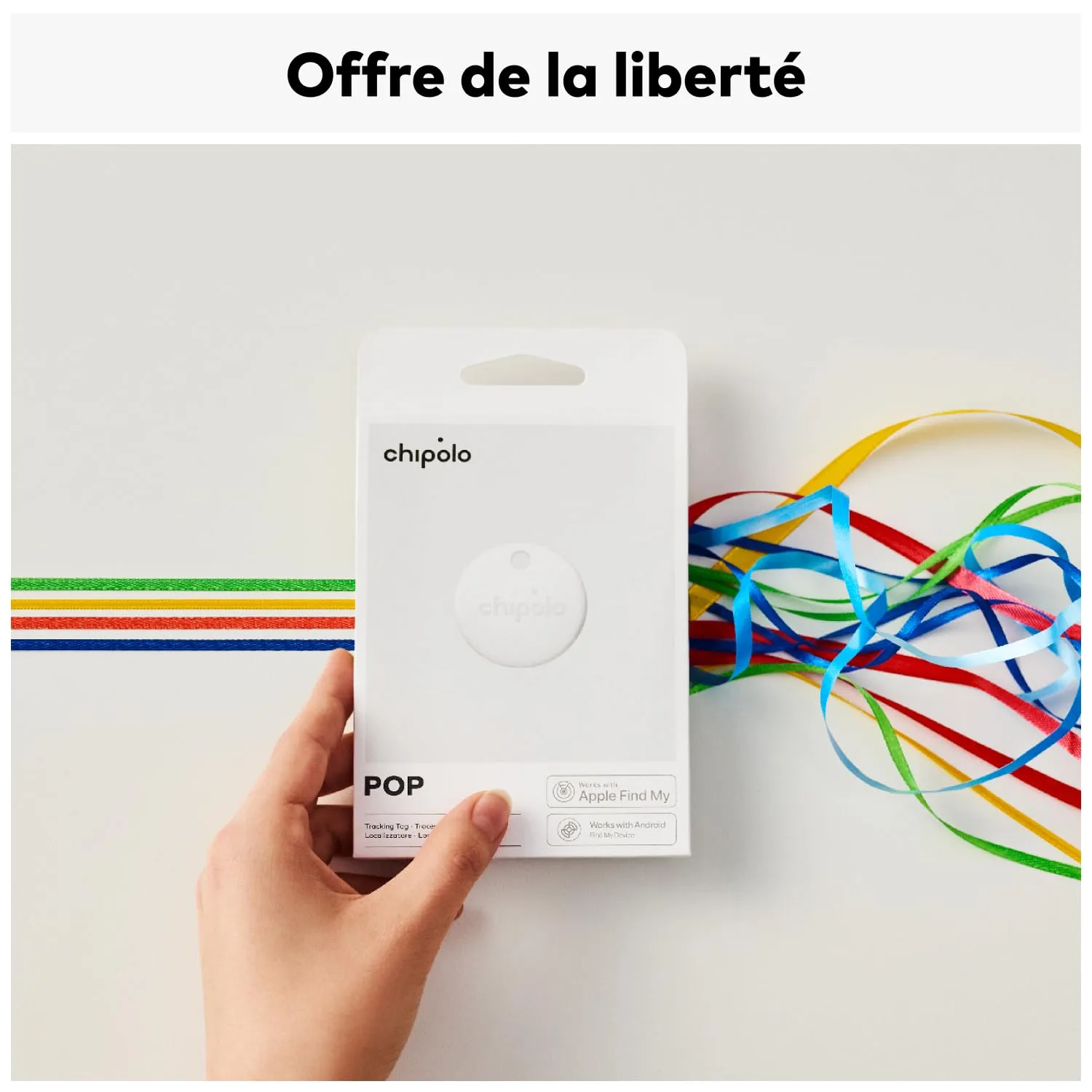 Chipolo Pop tracker Bluetooth blanc IP55