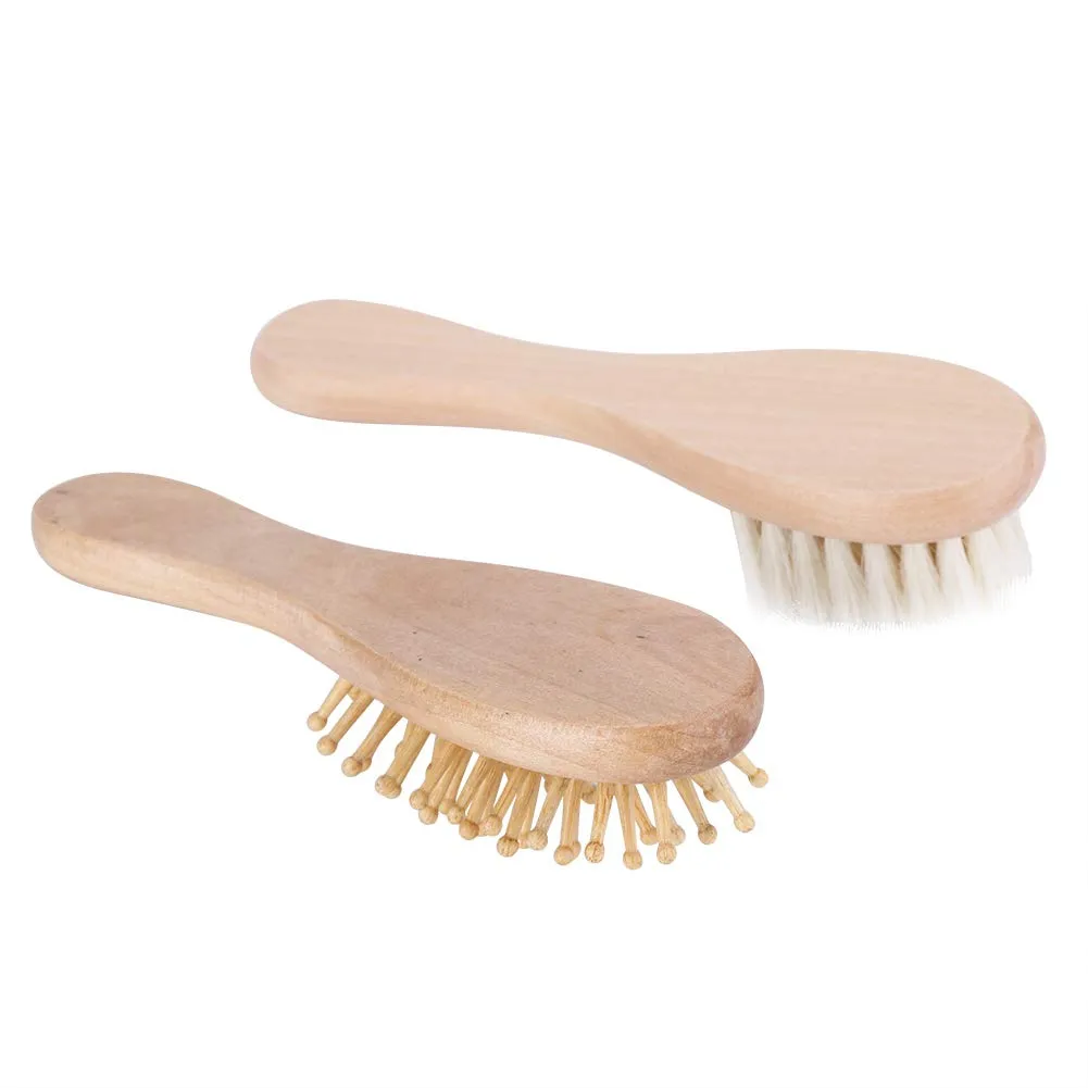 Garosa brosse à cheveux bébé poils de chèvre et bois