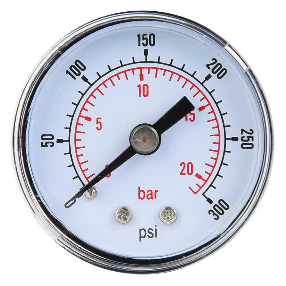 Garosa manomètre axial BSPT 1/8 pouce 0–300 psi double échelle