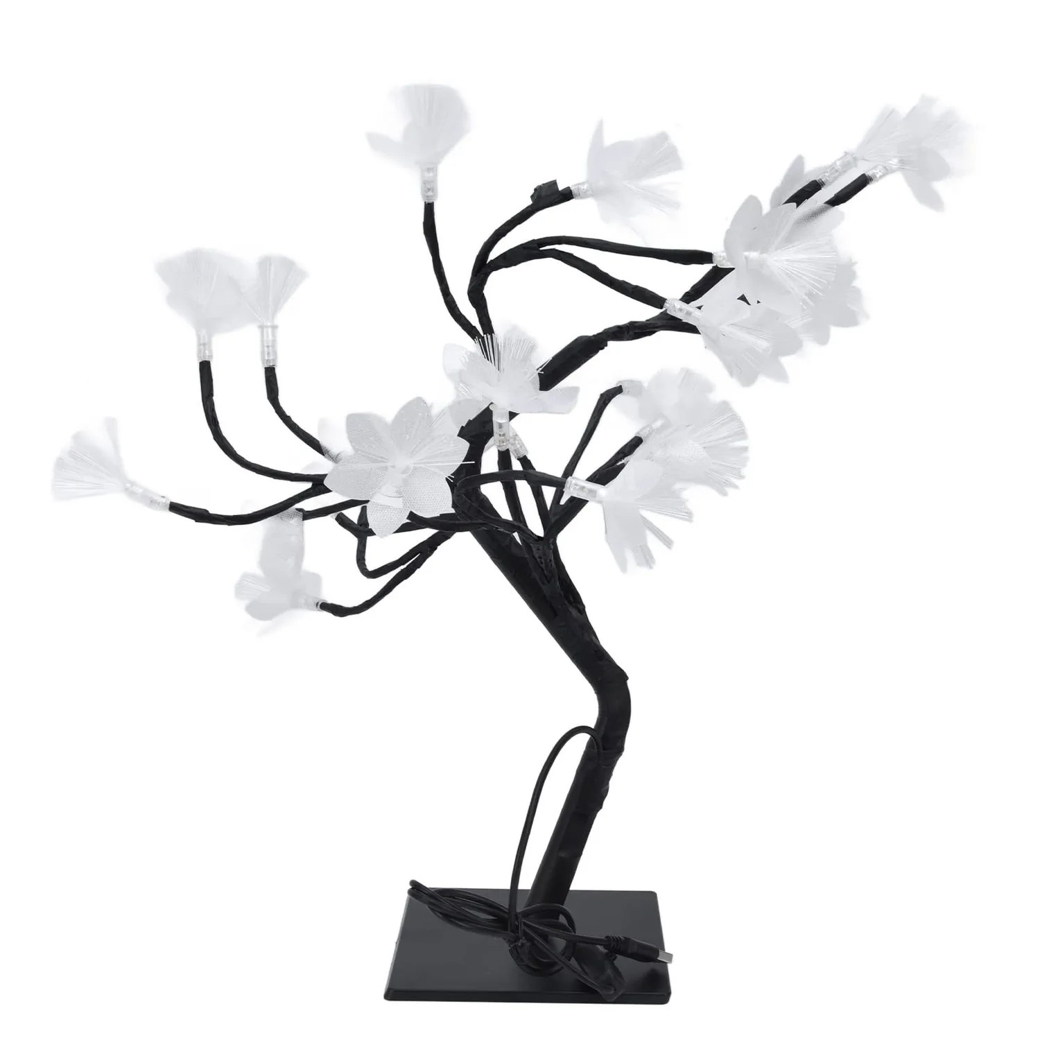 Garosa Bonsaï LED 24 lumières USB blanc chaud 36 cm