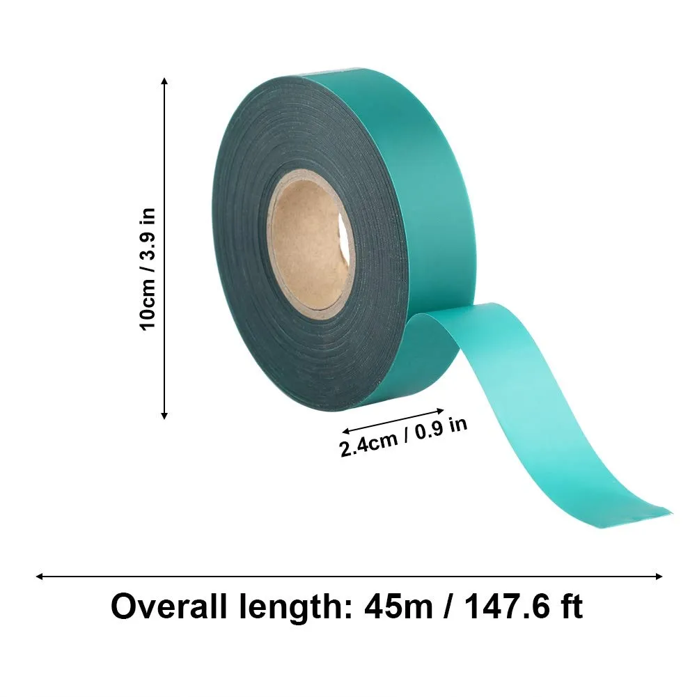 Garosa Ruban de greffage PVC vert 2,4 cm × 45 m