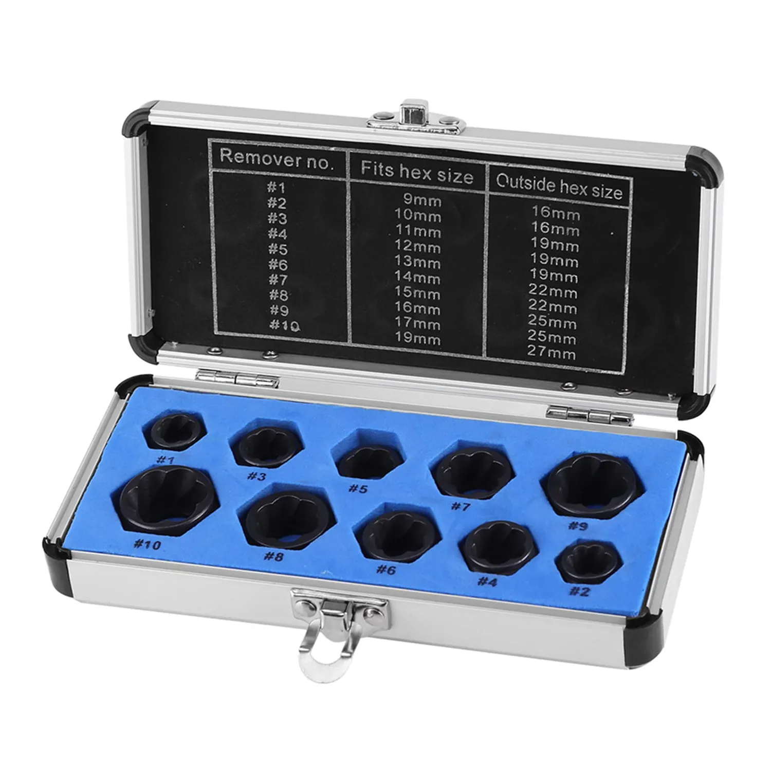 Garosa extracteur d’écrous 9–19 mm lot de 10 en alliage