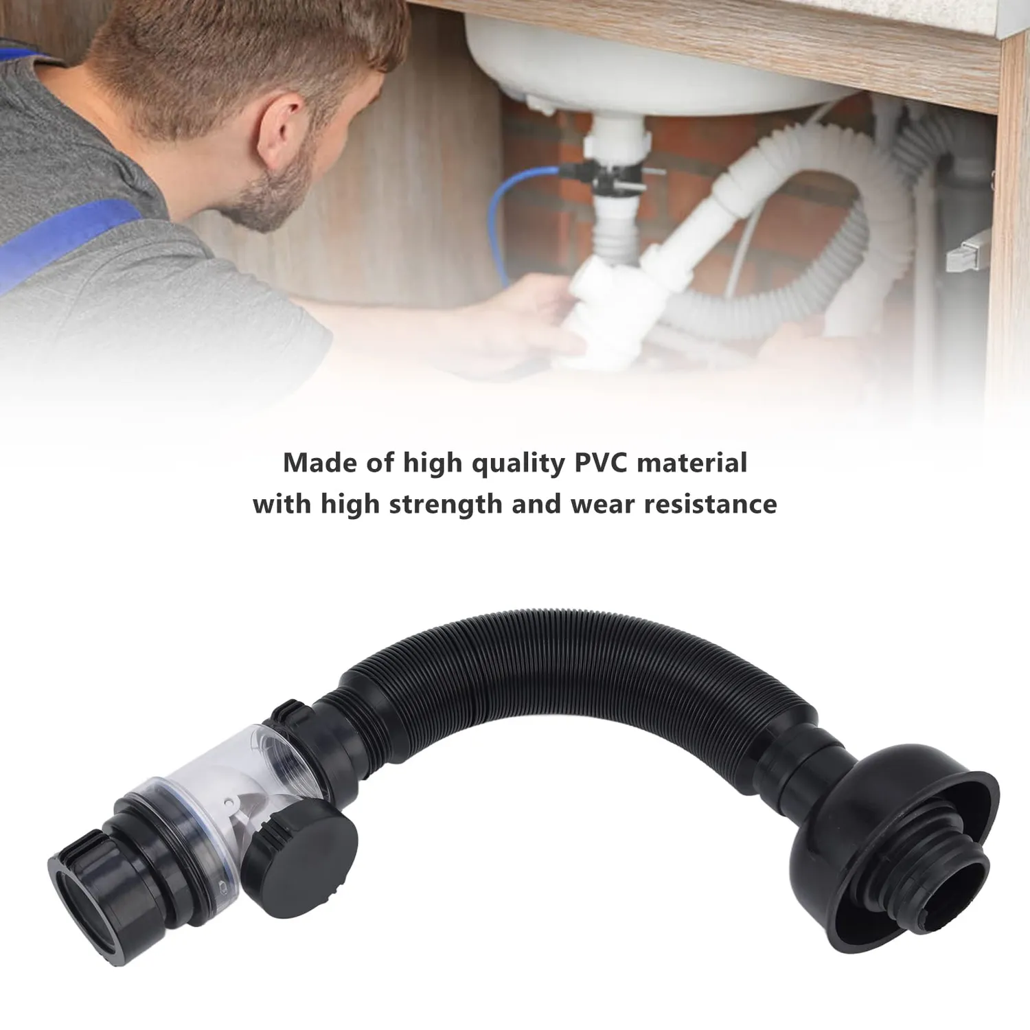 Garosa tuyau de vidange lavabo multifonction flexible PVC
