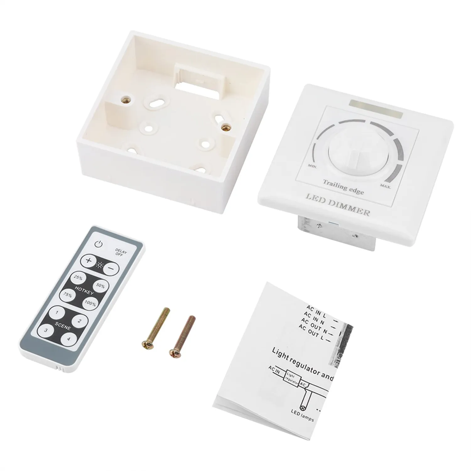 Garosa gradateur LED 200 W 220 V avec télécommande infrarouge