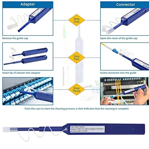 Garosa stylo de nettoyage fibre optique LC/MU 1,25 mm, 800 nettoyages