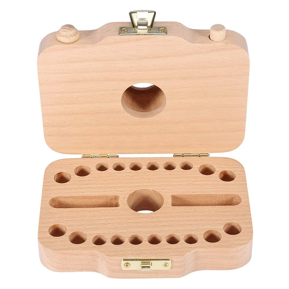 Garosa boîte à dents de lait en bois rouge pour bébé