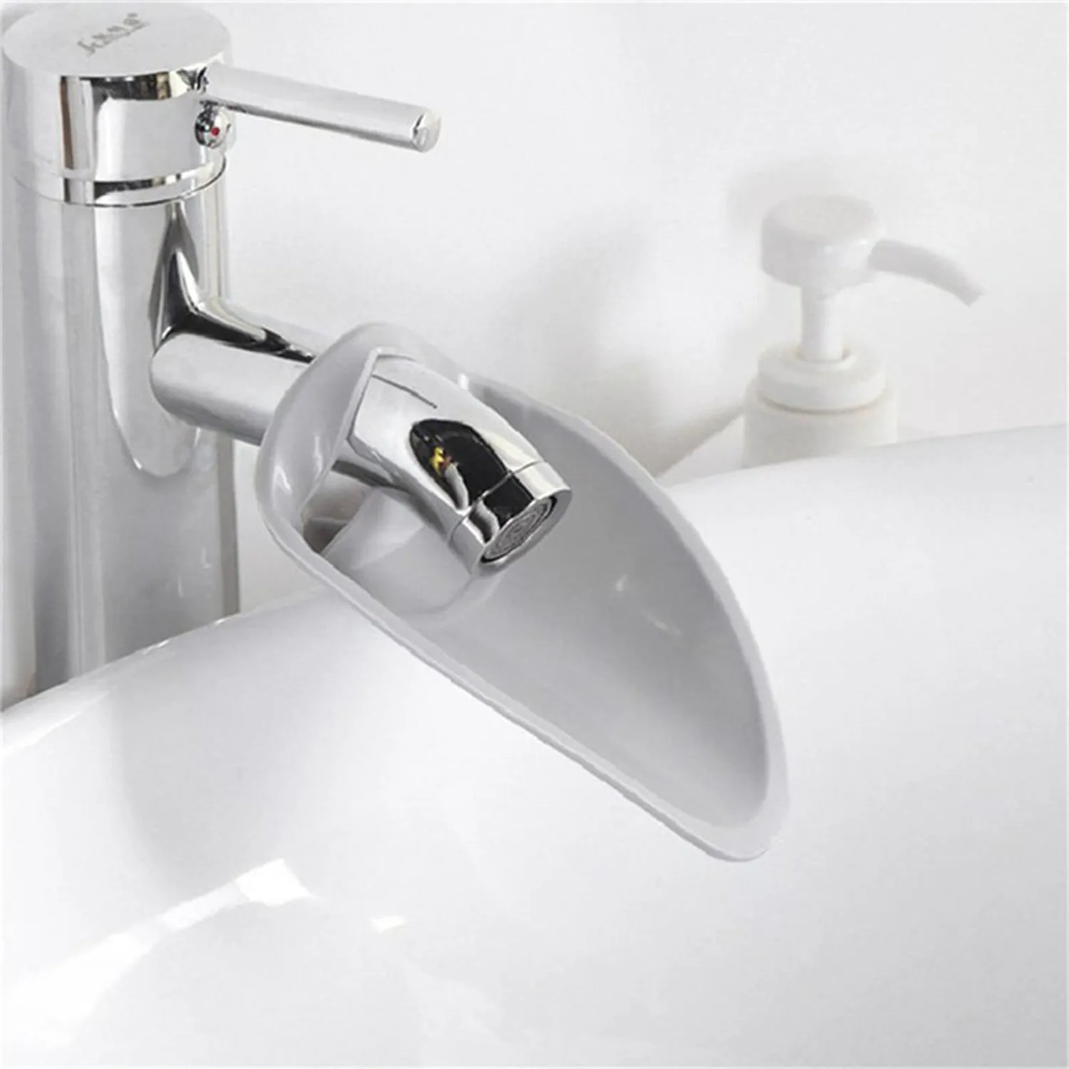 Garosa rallonge robinet silicone gris lavage mains enfant
