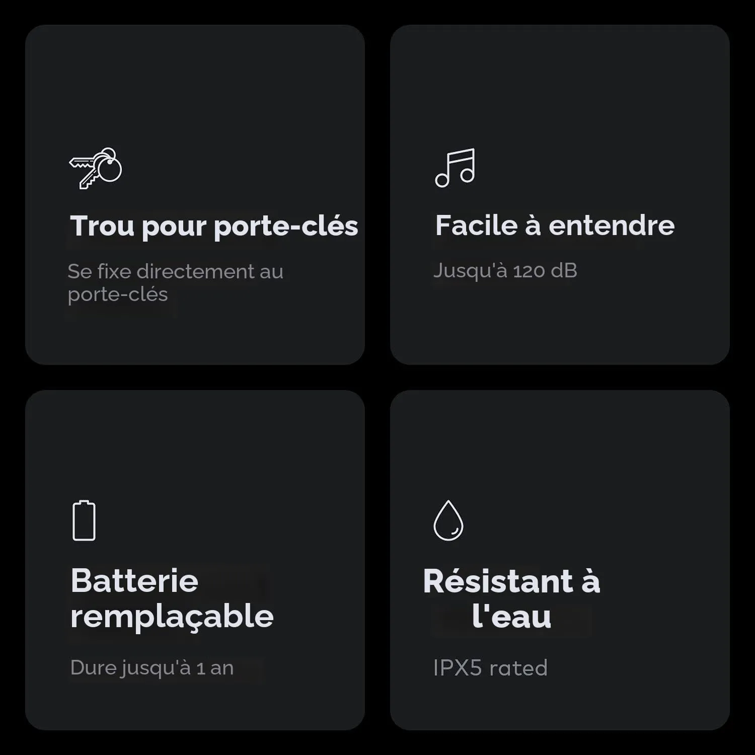 Chipolo ONE Spot localisateur pack de 4 noir