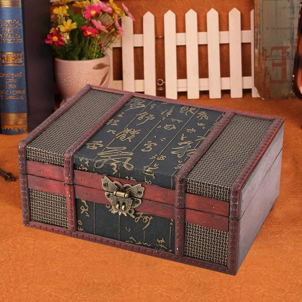 Garosa boîte à bijoux bois vintage #1 23 × 16 cm