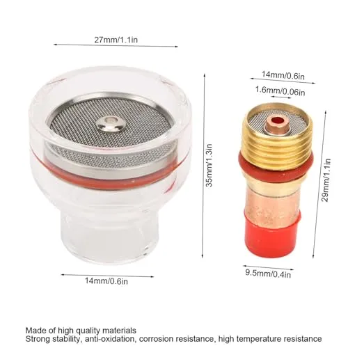 Garosa kit torche TIG WP-17/18/26 1,6 mm verre