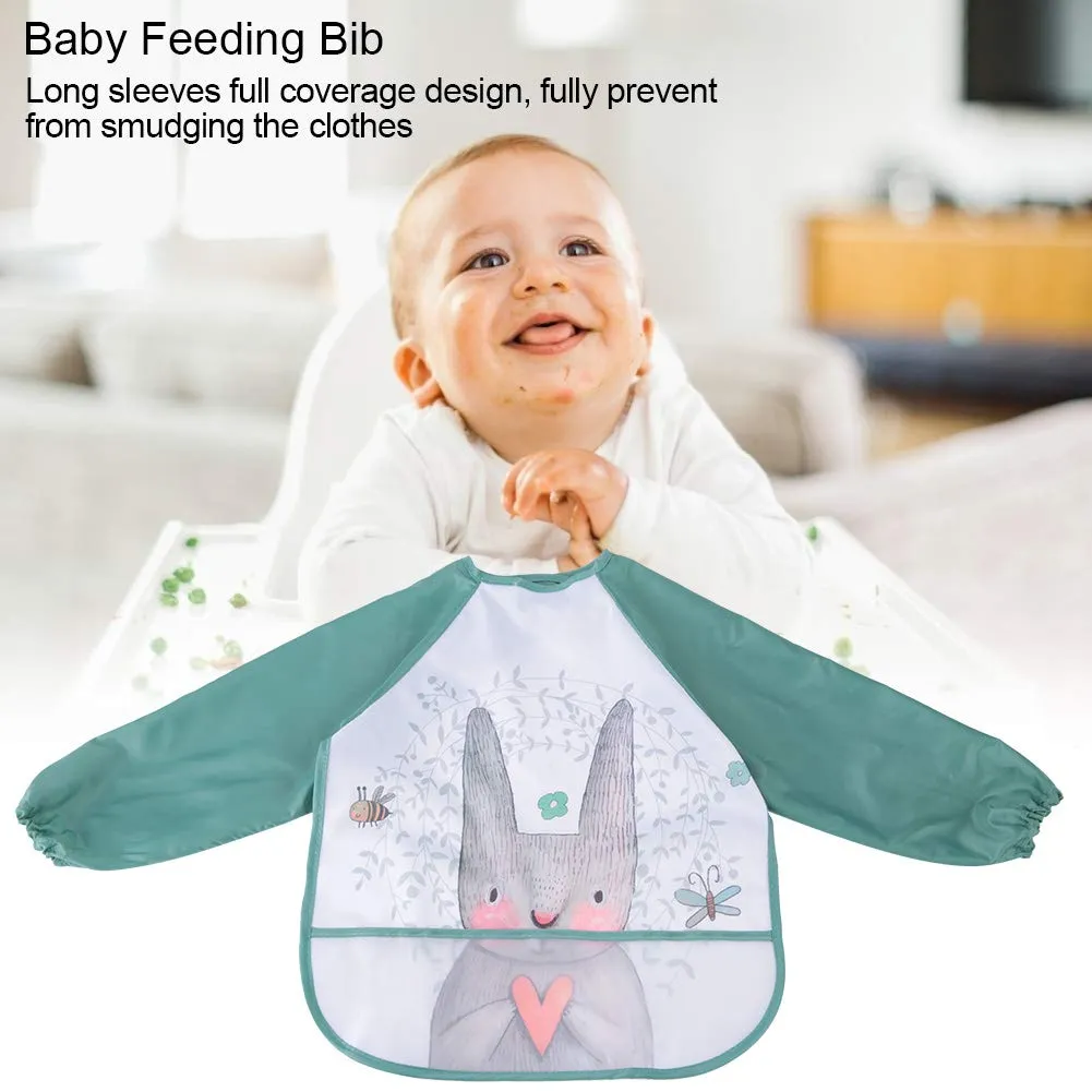 Garosa bavoir bébé manches longues lapin vert imperméable