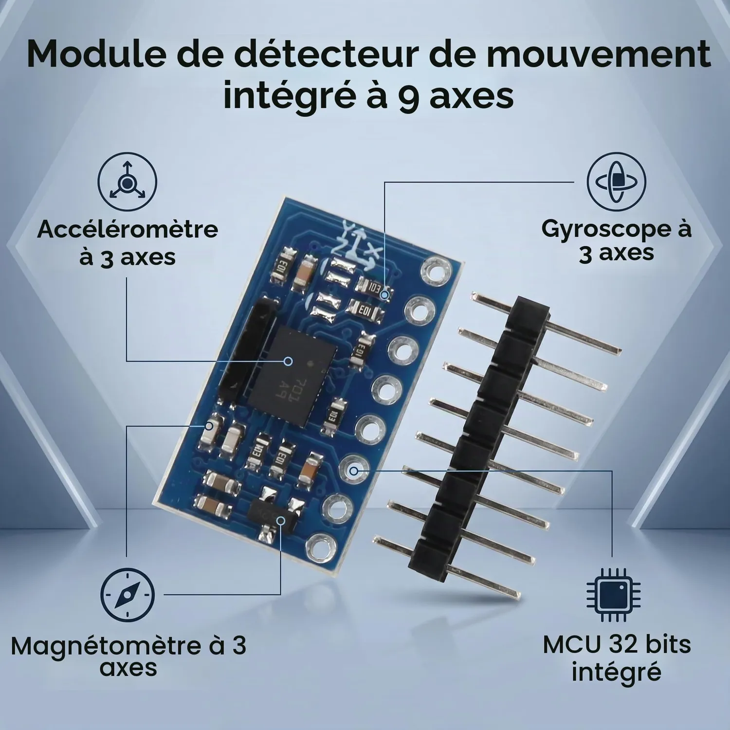 Garosa GY-BNO055 capteur 9 axes I2C 3-5V BNO055