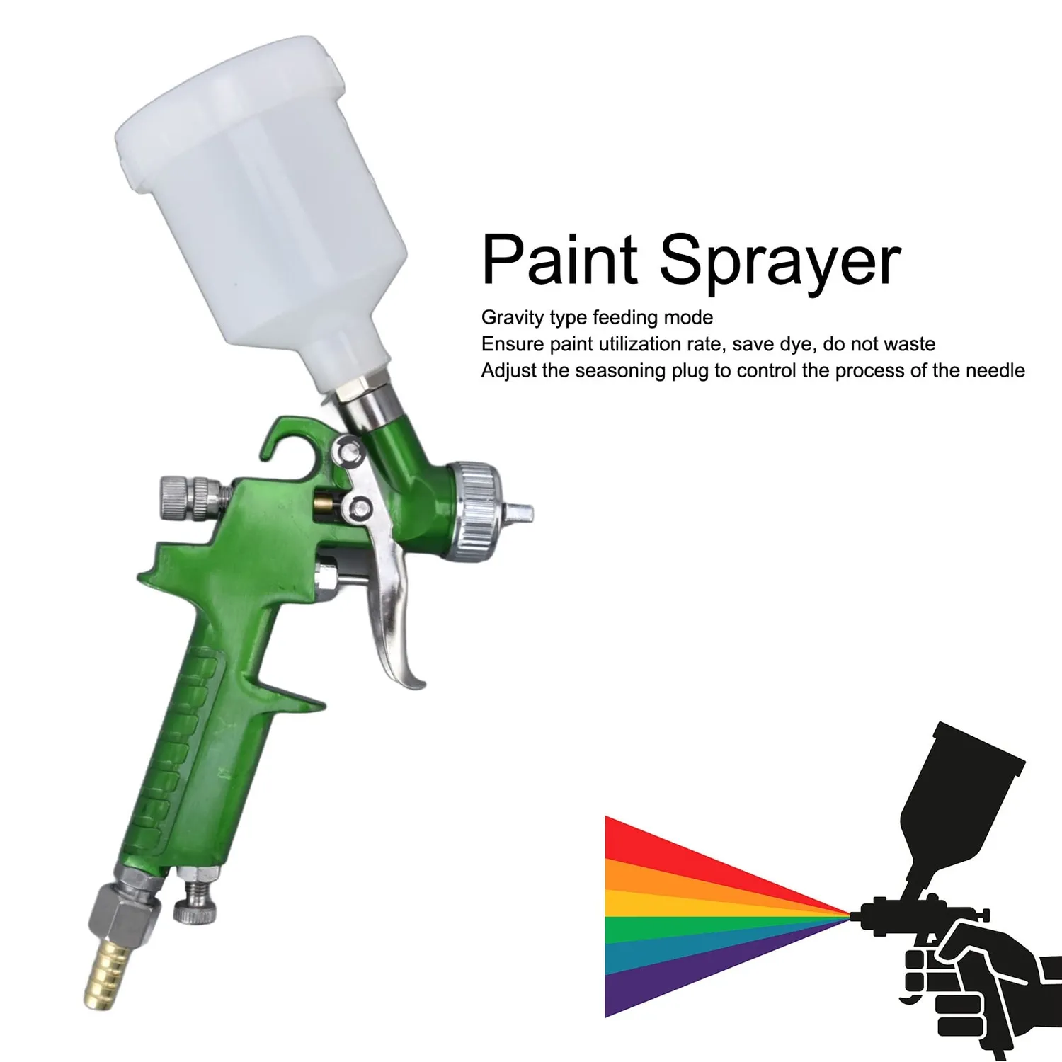 Garosa pulvérisateur peinture LVLP 100ml buse 1,0mm gravité